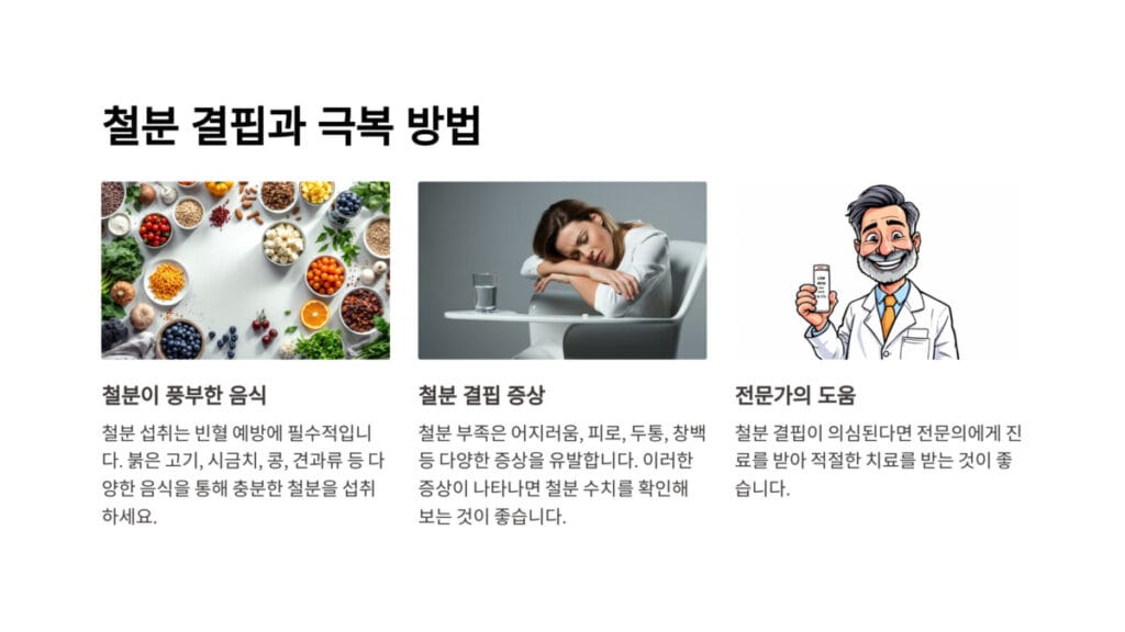 4 철분 결핍과 극복 방법