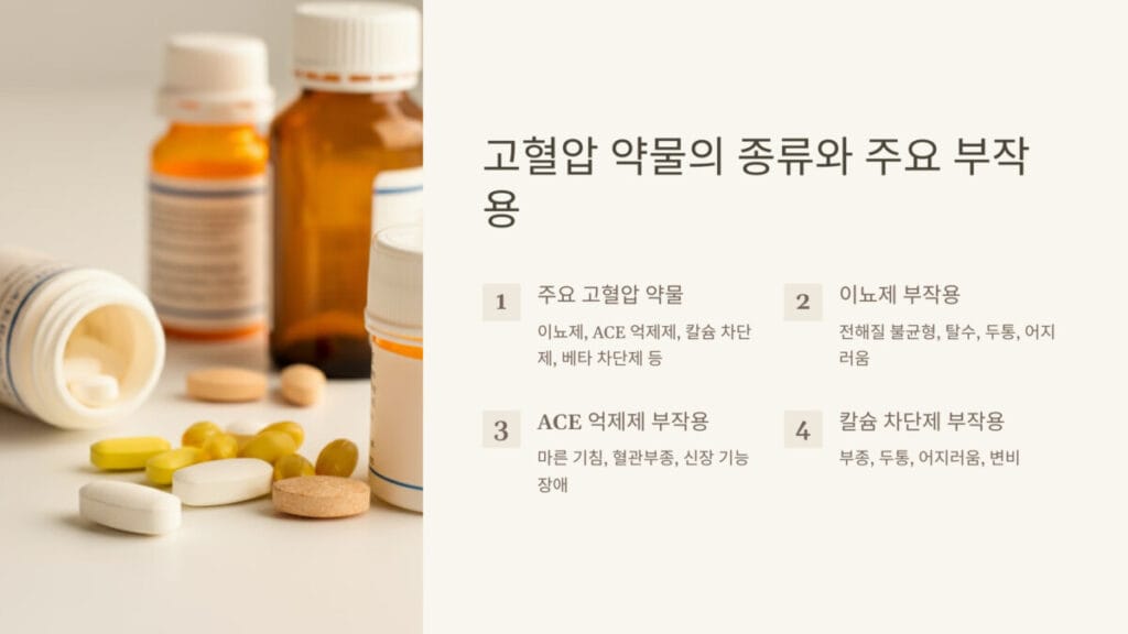 고혈압 약 종류와 부작용
