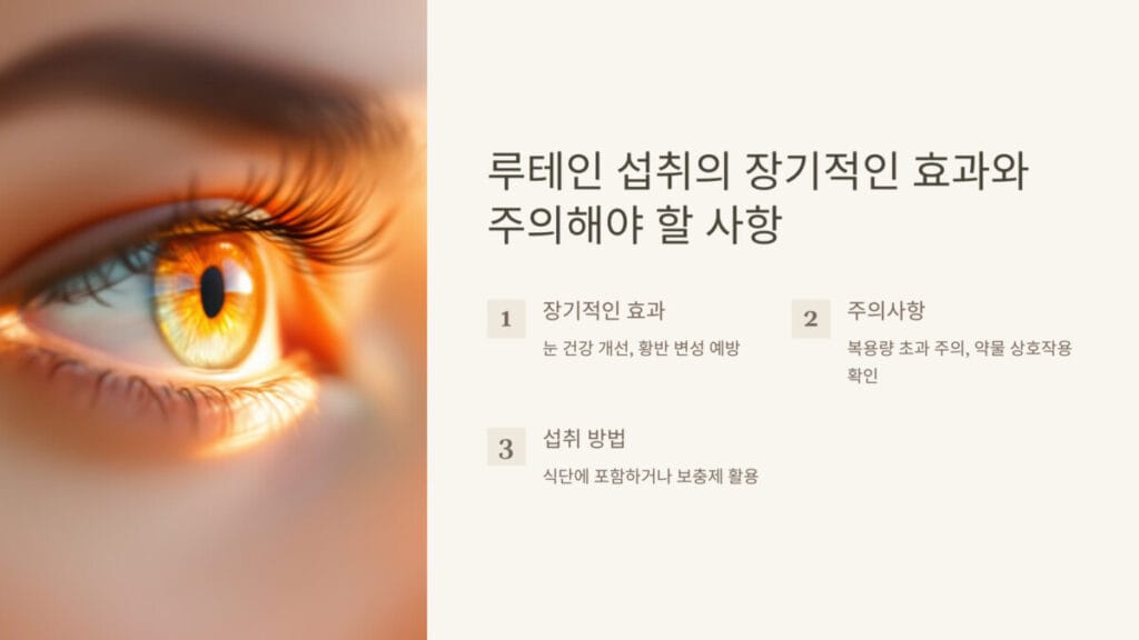 루테인 지속 섭취, 장기적인 효과와 주의할 점