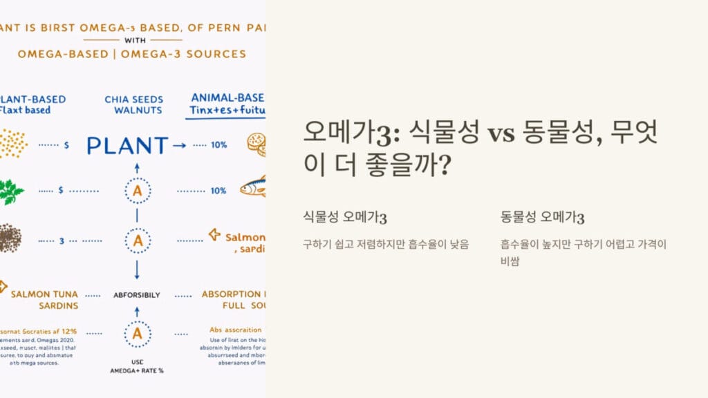 오메가3 식물성 vs 동물성