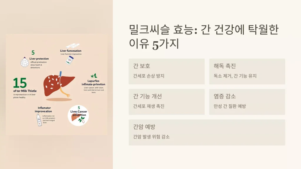 밀크씨슬 효능